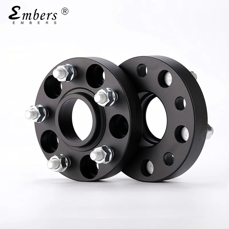 Audi Q5 Wheel Spacers Hub Adapter – 5x112 PCD, 66.6mm CB, M14x1.5 Lug Thread – Forged Aluminum Black, 2-Piece Set