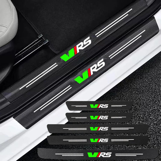 Auto Carbon Fiber Decals Stickers Car Door