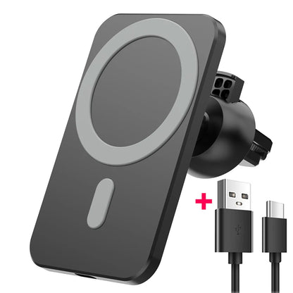Wireless Magnetic Charger Phone Holder – 15W Fast Charging, Strong Magnet Mount