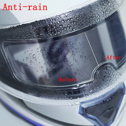 2PCS Motorcycle Helmet Rainproof Anti-Fog Nano Film – Full Face Helmet Compatible