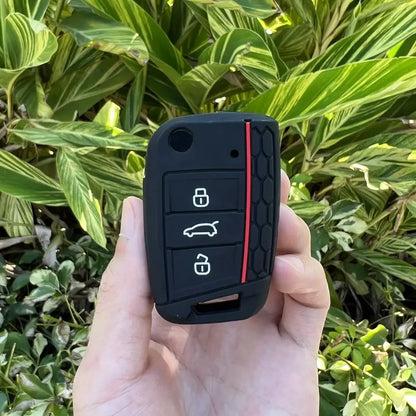 3 Button Silicone Car Key Case Cover