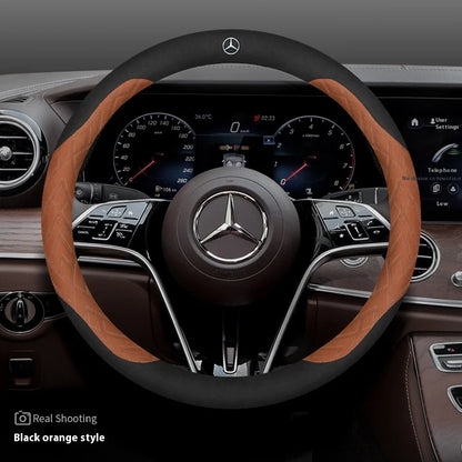 Leather Suede Steering Wheel Cover – Non-Slip & Comfortable