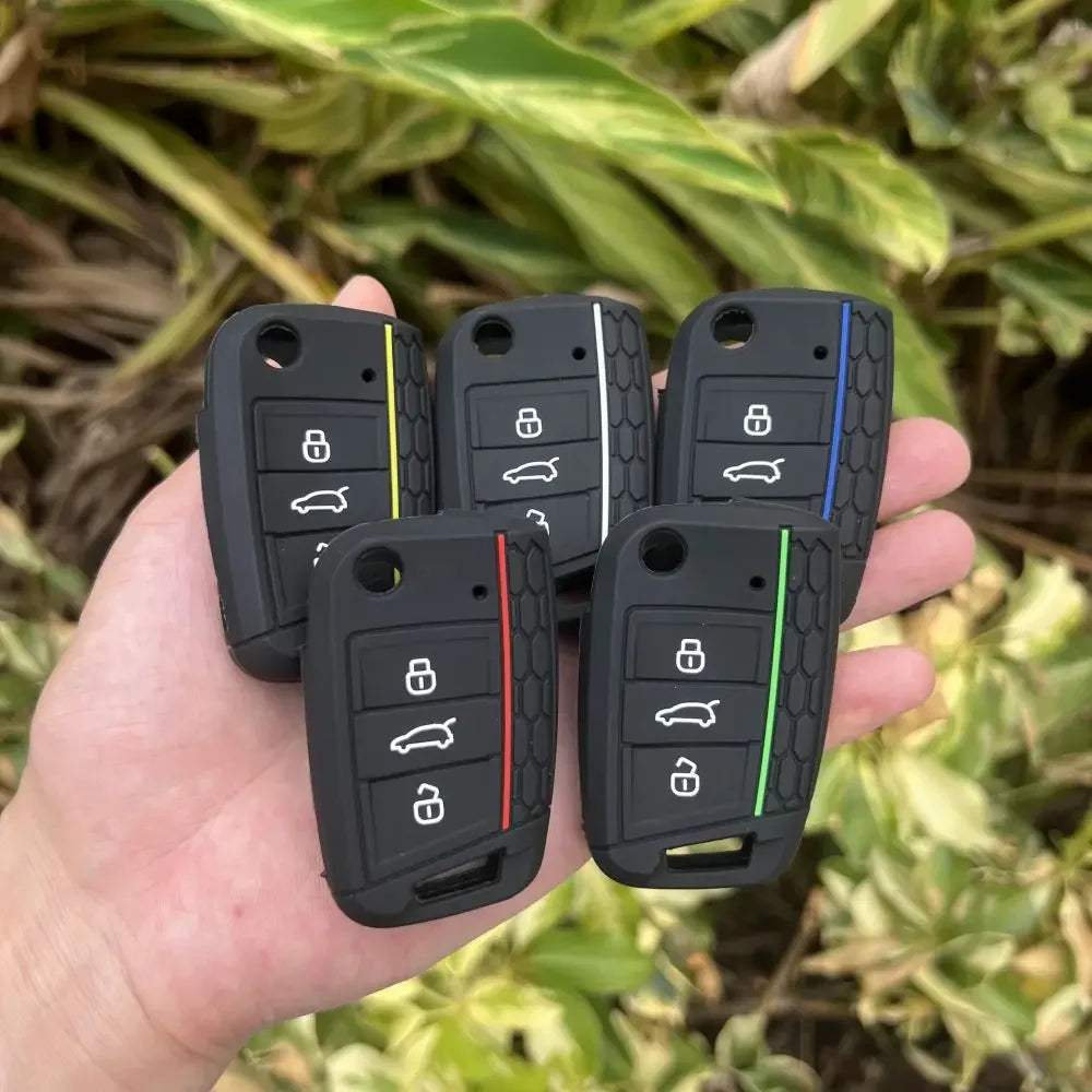3 Button Silicone Car Key Case Cover