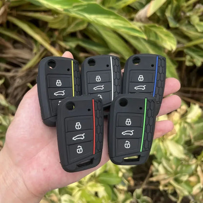 3 Button Silicone Car Key Case Cover