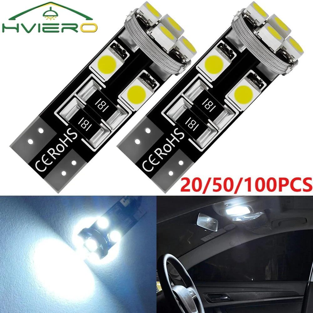 20/50/100x T10 W5W LED Canbus Bulbs