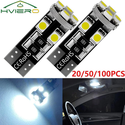 20/50/100x T10 W5W LED Canbus Bulbs