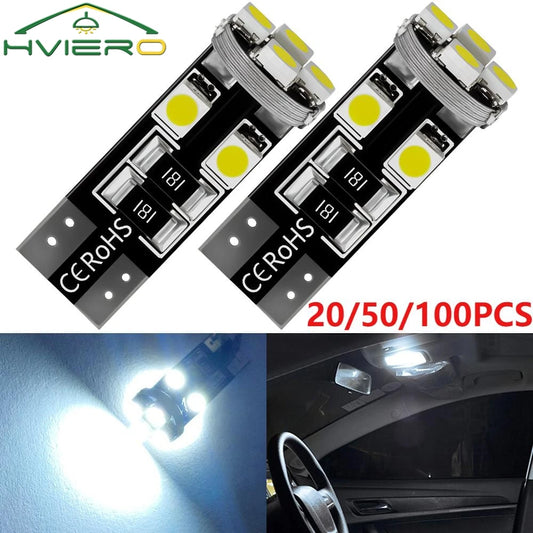 20/50/100x T10 W5W LED Canbus Bulbs