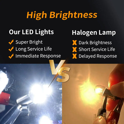 Ultra Bright BA9S 5050 5SMD LED Bulbs – Turn Signal, Dome, Brake, Reverse, Interior & Clearance Lights