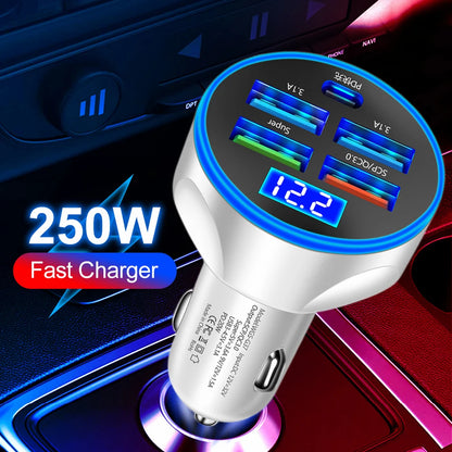 USB PD 250W Car Charger