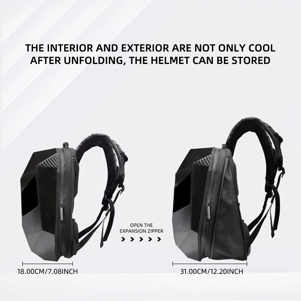 Motorcycle LED Screen Display Cycling Bag – Dynamic Eye Hard Shell Backpack