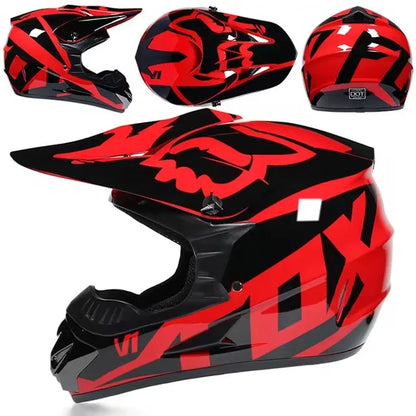 Motorcycle Downhill Full Face Helmet with Goggles – Motocross / MTB / Off-Road