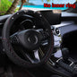 3-piece leather steering wheel cover