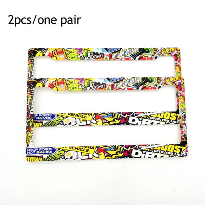 1 Pair(2pcs) JDM Racing Style License Plate Frame