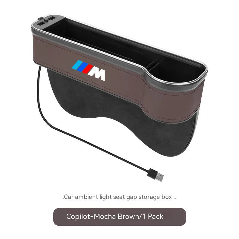 Car USB Charging Light Seat Storage Case