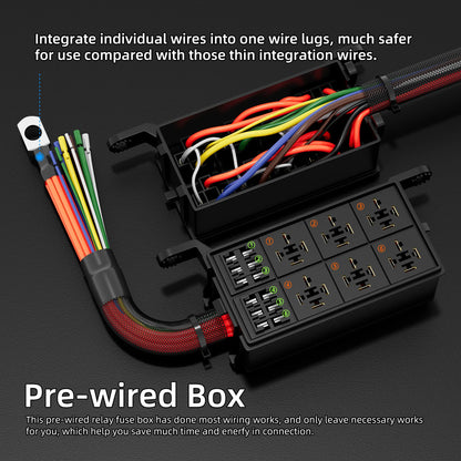 12V Waterproof 6-Way Relay & Fuse Box