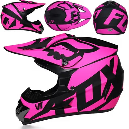 Motorcycle Downhill Full Face Helmet with Goggles – Motocross / MTB / Off-Road