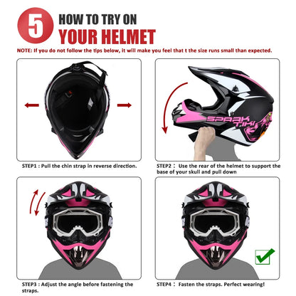 Adult Motocross Off-Road Helmet – Downhill / Enduro / Racing