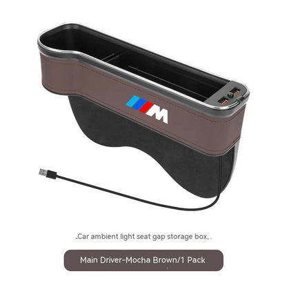 Car USB Charging Light Seat Storage Case